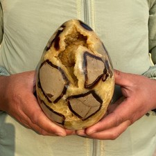 5.73LB Natural Dragon Septarian Stone Crystal Egg Geode Specimen Healing picture