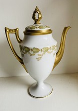 Rare Antique Blakeman & Henderson Tea Pot Limoges France w/ Lid Oak Leaves Acorn picture
