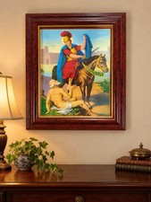 Saint Martin of Tours Framed Religious Print Catholic Wall Art 12.5 x 10.5 picture