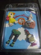 VINTAGE 1989 WALLACE & GROMIT 4 MAGIC MAGNETS WITH ORIGINAL PACKAGING picture