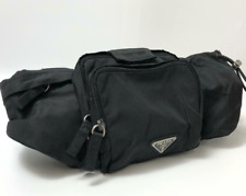 PRADA Re-Nylon Belt Bag 2VL056 Black Technical Fabric Men's Bag Very Good Japan picture