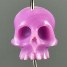 Human Skull Natural Phosphosiderite Bead  9 mm Carving 0.60 g Vertical Drilled picture