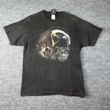 Harley Davidson T Shirt Mens L Black Cotton South Coast Fearless And Proud Wolf picture
