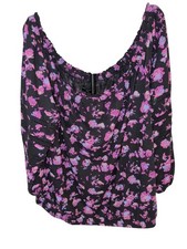Retail $60 New Lane Bryant Sz 26/28 4X Cotton Viscose 3/4 Floral Blouse picture