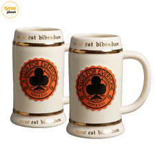 Rowing Blazers Target Stoneware Beer Stein Mug Crest White Set of 2 picture