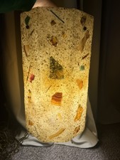 Vtg MCM Chunk Lucite Rock Candy Swag Lamp plug in picture