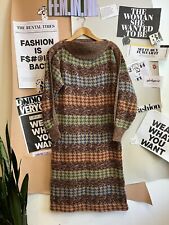 Women’s Vintage Missoni For Neiman Marcus Houndstooth Sweater Dress Size L picture