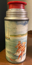 Rare Vintage 1960’s Thermos Metal Bottle Waterski  picture