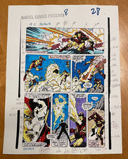 MCP #8 IRON MAN ART original comic COLOR GUIDE  ZZZAX marvel WILD BATTLE picture