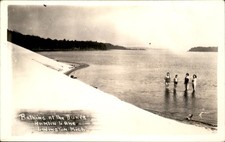 Ludington MI Bathing at the Dunes c1910s Real Photo Vintage Postcard bhn picture