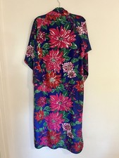 Vintage Oscar de la Renta Swirl Womens Floral Hostess Dress picture