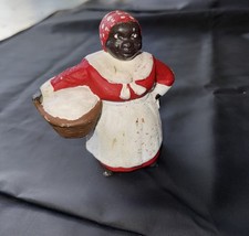 Vintage African Americano Cast Iron Sculpture Figurine picture