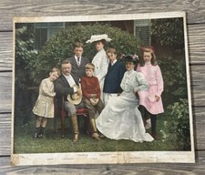 Vintage President Roosevelt Family Photographed and Printed in Color 13.25”  picture