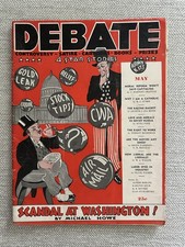Vintage Rare Book/Magazine Political Satire Debate May 1934 Vol. 1 No. 4 picture
