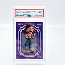 2024 Disney Topps Chrome Giulia Marcovaldo #180 PSA 10 Luca Purple /199  picture