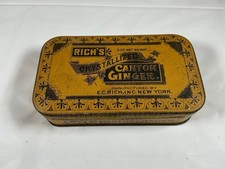 EARLY 1900s RICH'S CRYSTALLIZED CANTON GINGER TIN ANTIQUE NEW YORK ADVERTISING picture