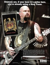 Slayer Kerry King 2004 Korg DTR-2000 Digital Rack Tuner ad 8 x 11 advertisement picture
