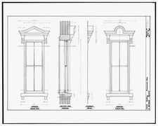 Independent Order of Ohio 1900s Window Pediment Architectural Drawing picture