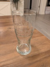 Vintage 1992 McDonald's Clear Embossed Glass Cup Golden Arches Logo 7