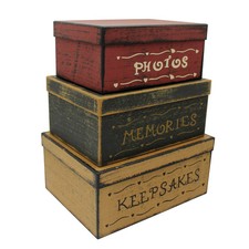 Primitive Vintage Rectangular Photos Memories Keepsakes picture