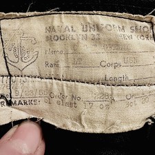1955 US Navy Officer Dress Blue Heavyweight Worsted Wool Pants 32x30 PROVENANCE picture