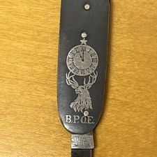 Rare Antique Boker BPOE Elks Knife Tree Brand Solingen Germany 2.75” 1916-39 picture