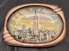 Vintage Rare 1960s Empire State  Building- NYC Porcelain Ashtray - Cityscape picture