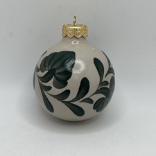 RARE 2026 SALMON FALLS STONEWARE GREEN PENN CHRISTMAS BALL ORNAMENT 4” BRAND NEW picture