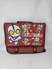 Vintage 1992 Ultraman Kids Backpack / School Bag Red Cartoon Ultracom Anime picture