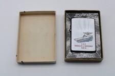 VTG Excellent 50's Zippo Lighter USS Franklin D Roosevelt CVA 42 Nuclear US Navy picture