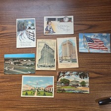 Vintage Postcard Lot 8pc Lamar Roosevelt Hotel Houston New Orleans Alabama 1950s picture