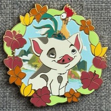 Disney PALM Pink A La Mode Princess Sidekicks Realm Pua Hei Hei Moana Pin C6 picture