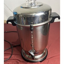 DeLonghi Deluxe Stainless Steel Commercial Percolator Coffee Urn 60 Cups DCU62b picture