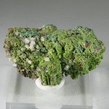Aesthetic CALCITE & MALACHITE on DUFTITE on (?) - Tsumeb Mine, Tsumeb, Namibia picture
