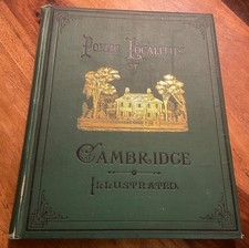 1876 Antique Decorative Gilt Cambridge Book Stillman Heliotype Photography Photo picture