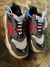 Size 8 - Balenciaga Triple S Sneaker 2018 Blue Red picture