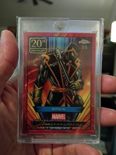 2025 Topps Chrome Marvel 20th Year Anniversary Red Wave Refractor Ronin /5 😱 picture
