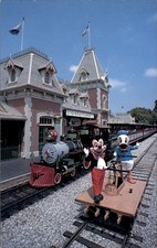 Anaheim CA Train Station Walt Disney Productions c1950s-60s Vintage Postcard picture
