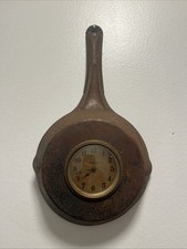 Vintage 1920’s Sessions Frying Pan Skillet Wall Clock Mechanical Wind Up Works picture