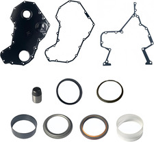 Engine Timing Gear Housing Front Case Cover Gasket with Pin Dowel Set Compatible picture