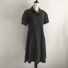 NARCISO RODRIGUEZ Italy Dark Gray Hidden Button Relaxed Fit Dress Womens sz 4 picture