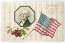 Antique 1910s John Winsch George Washington Patriotic Postcard Pittsfield IL picture