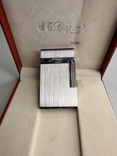 S.T. Dupont Ligne 1 Large Silver Lighter Made in France Working Box & Papers picture