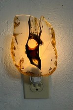 Extra, Extra Large Montana Moss Agate Night Light, Yellowstone River stone picture