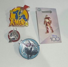 DISNEY MARVEL 4 PIN LOT CYCLOPS, AVENGERS, IRON MAN, SPIDER GWEN 2022-2023 LE picture