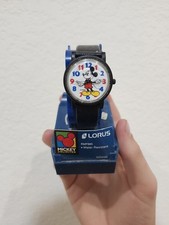 Lorus Black and White Mickey Mouse Disney Watch, Vintage 90s Lorus Disney Watch picture