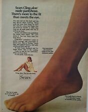 1972 Sears Cling-alon women's pantyhose Hosiery stockings leg vintage fashion ad picture