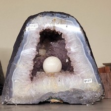 25 LB Amethyst Cathedral Crystal Geode With Crystal Ball picture