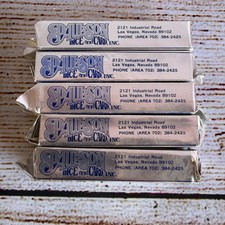 Vintage Paul-Son Dice & Card Co Odie Lopps Nevada Club Dice Stick Set of 5 Red picture