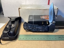 Harley Davidson HD-1 1998 1st Production Run Large Folding Hunter Knife. NOS picture
